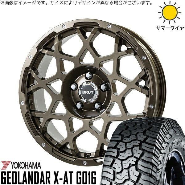 ヨコハマタイヤ ジオランダー X-AT G016 265/60R18 ＋ ブルート BR-55 シャンパンゴールド 18インチ 8J +20 6H139.7P サマー・ホイール4本セット。1枚目。