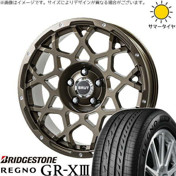 ブリヂストン レグノ GR-X3 185/70R14 ＋ ブルート BR-55 シャンパンゴールド 14インチ 5J +42 4H114.3P サマー・ホイール4本セット。1枚目。