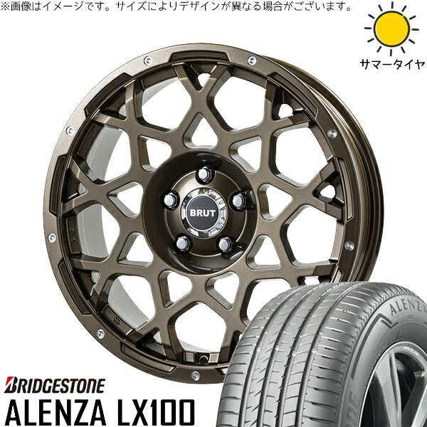 ブリヂストン アレンザ LX100 215/70R16 ＋ ブルート BR-55 シャンパンゴールド 16インチ 6.5J +35 5H114.3P サマー・ホイール4本セット。1枚目。