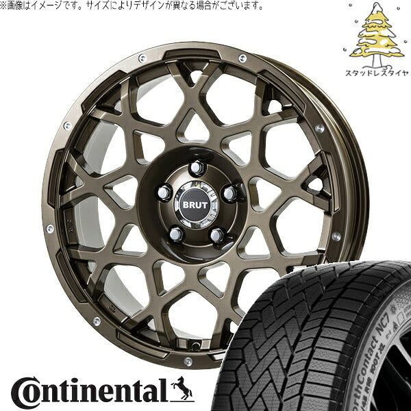 コンチネンタル ノースコンタクト NC7 265/65R17 ＋ ブルート BR-55 シャンパンゴールド 17インチ 7.5J +20 6H139.7P スタッドレス・ホイール4本セット。1枚目。