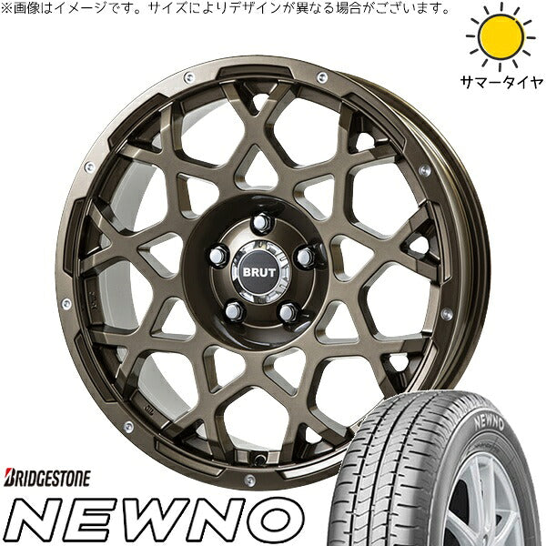 ブリヂストン ニューノ 185/70R14 ＋ ブルート BR-55 シャンパンゴールド 14インチ 5J +42 4H114.3P サマー・ホイール4本セット。1枚目。