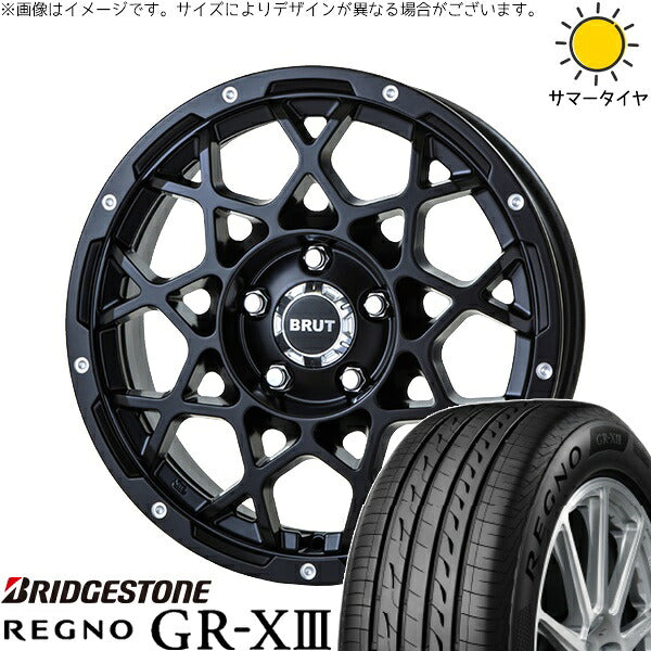 ブリヂストン レグノ GR-X3 RV 225/50R18 ＋ ブルート BR-55 ミルドサティンブラック 18インチ 8J +40 5H114.3P サマー・ホイール4本セット。1枚目。