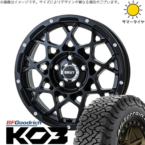 BFグッドリッチ オールテレーン T/A KO3 225/70R16 ＋ ブルート BR-55 ミルドサティンブラック 16インチ 5.5J +20 5H139.7P サマー・ホイール4本セット。1枚目。