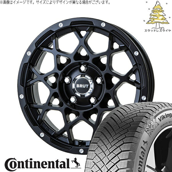 コンチネンタル バイキングコンタクト8 265/60R18 ＋ ブルート BR-55 ミルドサティンブラック 18インチ 8J +20 6H139.7P スタッドレス・ホイール4本セット。1枚目。
