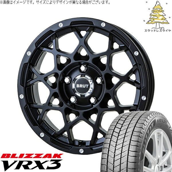 ブリヂストン ブリザック VRX3 235/55R18 ＋ ブルート BR-55 ミルドサティンブラック 18インチ 8J +40 5H114.3P スタッドレス・ホイール4本セット。1枚目。