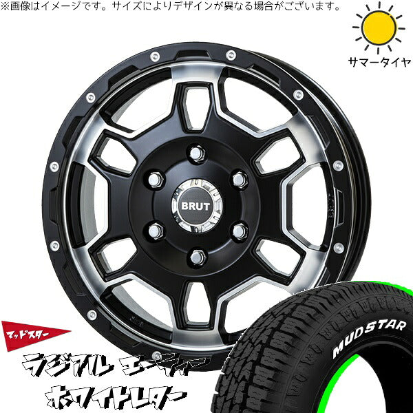 マッドスター ラジアルAT 215/65R16 ＋ ブルート BR-66 ミリタリーブラック 16インチ 6.5J +38 6H139.7P サマー・ホイール4本セット。1枚目。