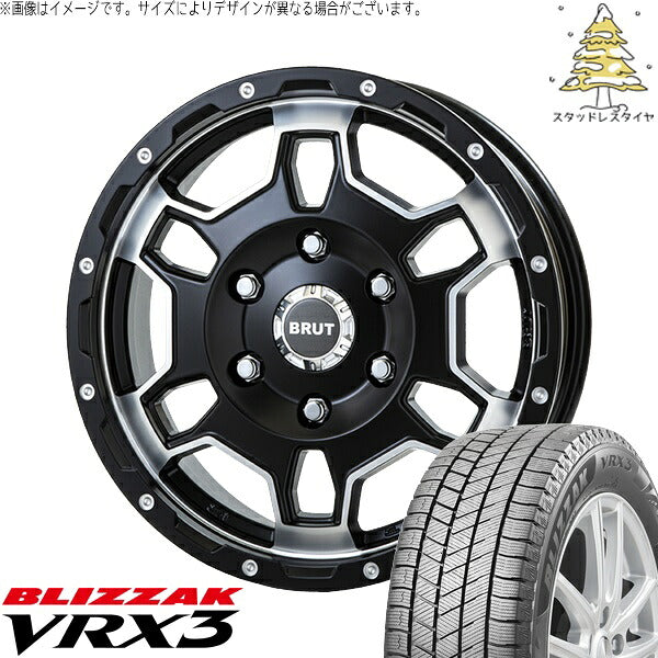 ブリヂストン ブリザック VRX3 215/70R16 ＋ ブルート BR-66 ミリタリーブラック 16インチ 6.5J +38 6H139.7P スタッドレス・ホイール4本セット。1枚目。