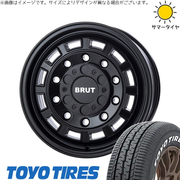トーヨータイヤ H30 215/65R16 ＋ ブルート BR-70 ミリタリーブラック 16インチ 6.5J +38 6H139.7P サマー・ホイール4本セット。1枚目。