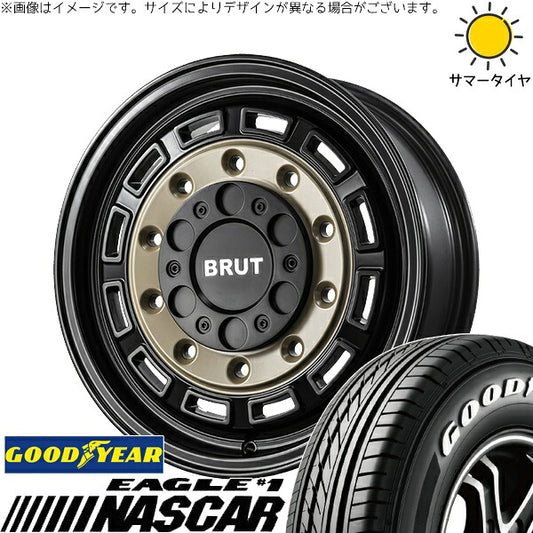 グッドイヤー イーグル ナスカー 215/65R16 ＋ ブルート BR-70 ベージュブラック 16インチ 6.5J +38 6H139.7P サマー・ホイール4本セット。1枚目。