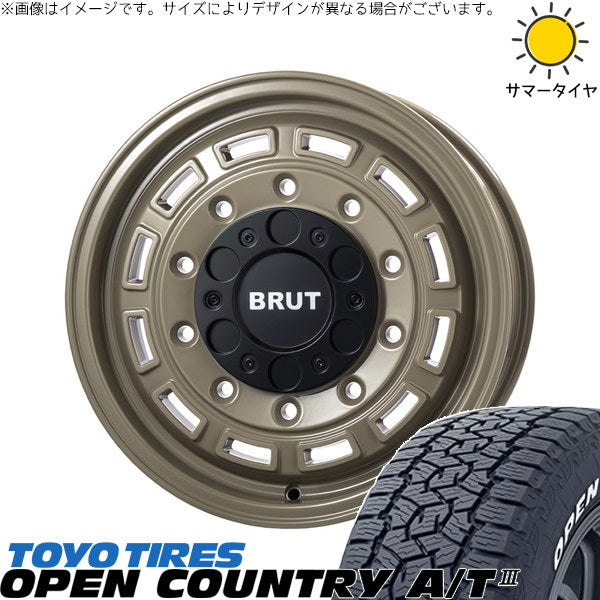 トーヨータイヤ オープンカントリー A/T3 ホワイトレター 215/70R16 ＋ ブルート BR-70 ベージュ 16インチ 6.5J +38 6H139.7P サマー・ホイール4本セット。1枚目。