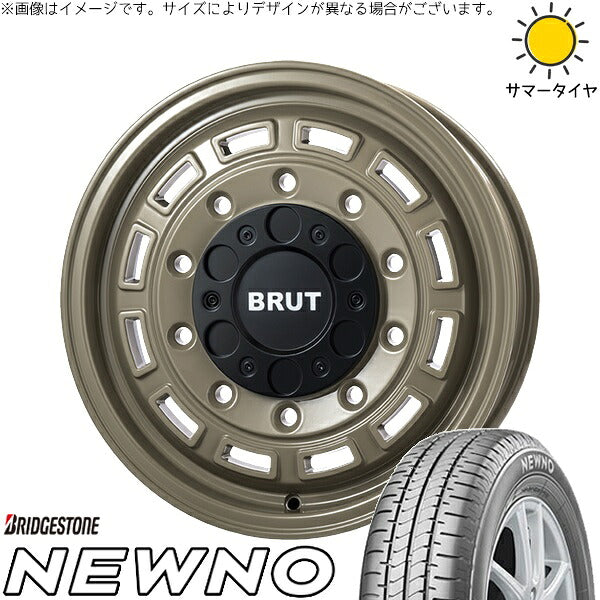 ブリヂストン ニューノ 215/65R16 ＋ ブルート BR-70 ベージュ 16インチ 6.5J +38 6H139.7P サマー・ホイール4本セット。1枚目。