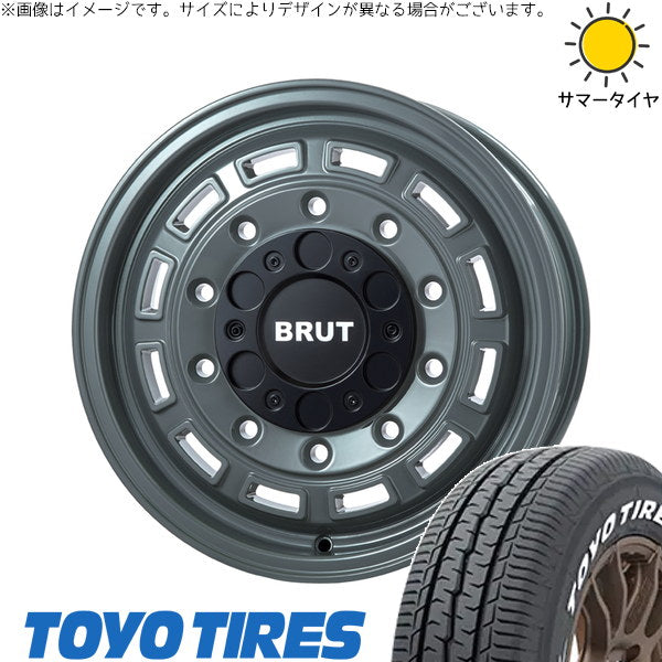 トーヨータイヤ H30 215/65R16 ＋ ブルート BR-70 アーバンカーキ 16インチ 6.5J +38 6H139.7P サマー・ホイール4本セット。1枚目。