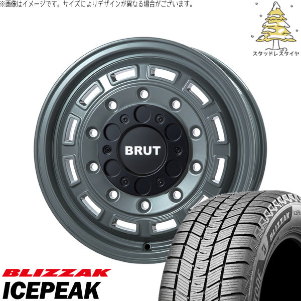 ブリヂストン ブリザック ICEPEAK 215/70R16 ＋ ブルート BR-70 アーバンカーキ 16インチ 6.5J +38 6H139.7P スタッドレス・ホイール4本セット。1枚目。