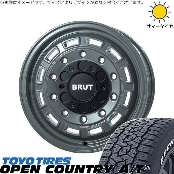 トーヨータイヤ オープンカントリー A/T3 ホワイトレター 215/70R16 ＋ ブルート BR-70 アーバンカーキ 16インチ 6.5J +38 6H139.7P サマー・ホイール4本セット。1枚目。