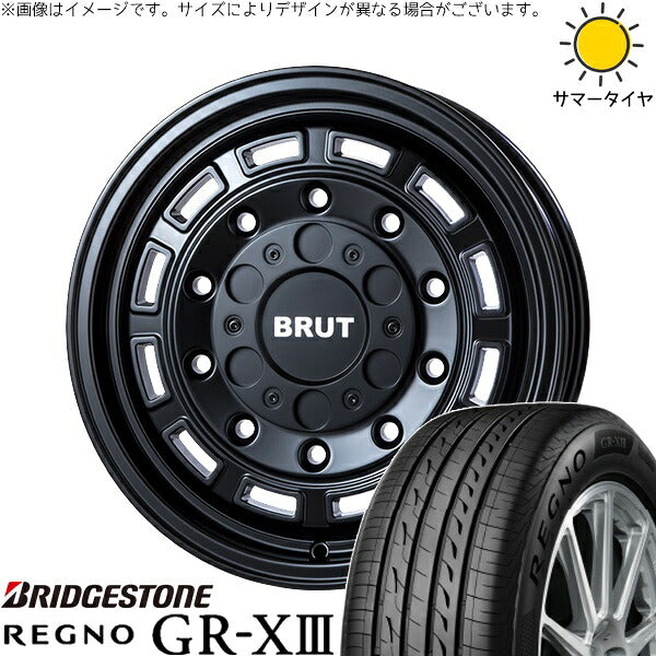 ブリヂストン レグノ GR-X3 RV 205/60R16 ＋ ブルート BR-70 ミリタリーブラック 16インチ 6.5J +30 5H100P サマー・ホイール4本セット。1枚目。