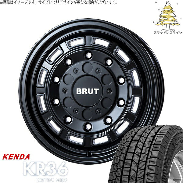 ケンダ アイステックネオ KR36 195/65R16 ＋ ブルート BR-70 ミリタリーブラック 16インチ 6.5J +30 5H100P スタッドレス・ホイール4本セット。1枚目。