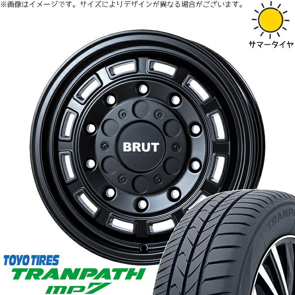 トーヨータイヤ トランパス MP7 185/55R16 ＋ ブルート BR-70 ミリタリーブラック 16インチ 6.5J +30 5H100P サマー・ホイール4本セット。1枚目。