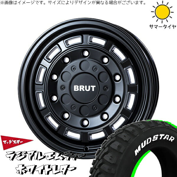 マッドスター ラジアルMT 215/65R16 ＋ ブルート BR-70 ミリタリーブラック 16インチ 6.5J +38 6H139.7P サマー・ホイール4本セット。1枚目。