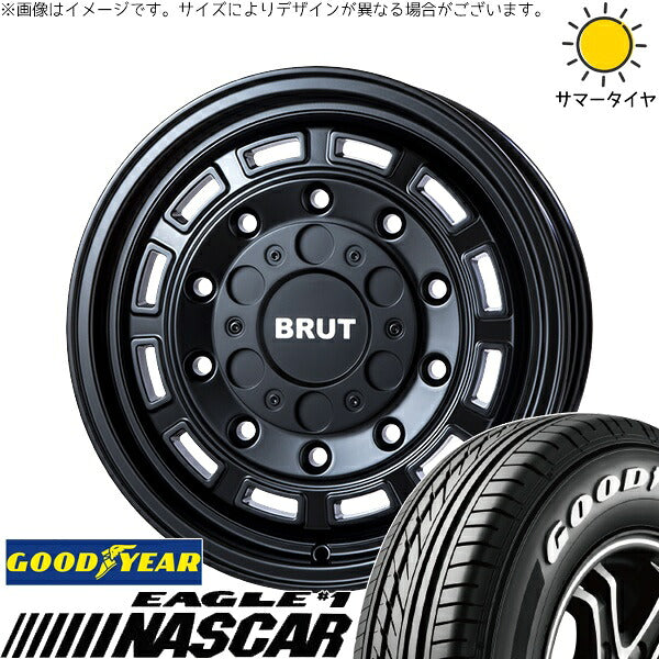 グッドイヤー イーグル ナスカー 215/65R16 ＋ ブルート BR-70 ミリタリーブラック 16インチ 6.5J +38 6H139.7P サマー・ホイール4本セット。1枚目。