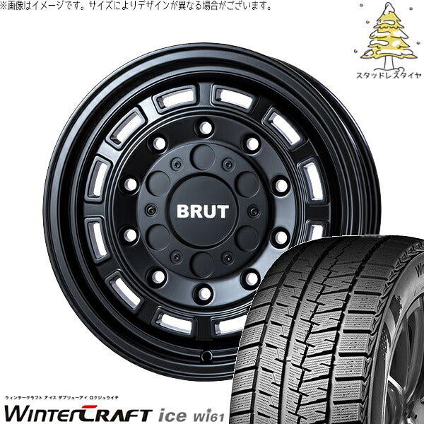 クムホ ウィンタークラフト アイス Wi61 215/65R16 ＋ ブルート BR-70 ミリタリーブラック 16インチ 6.5J +38 6H139.7P スタッドレス・ホイール4本セット。1枚目。