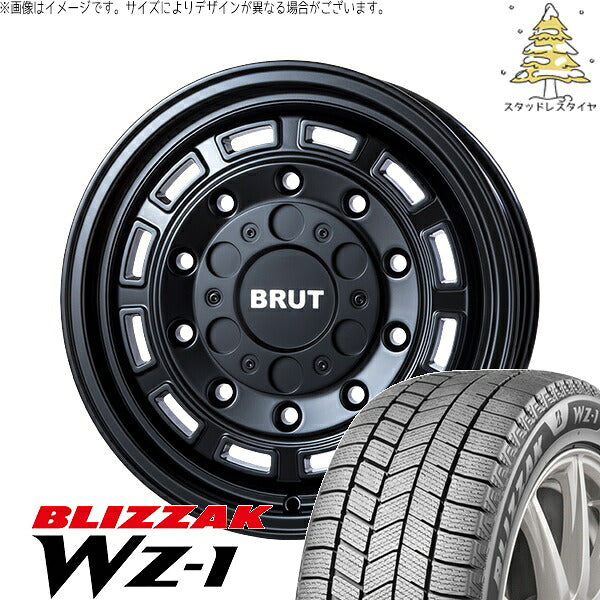 ブリヂストン ブリザック WZ-1 215/70R16 ＋ ブルート BR-70 ミリタリーブラック 16インチ 6.5J +38 6H139.7P スタッドレス・ホイール4本セット。1枚目。