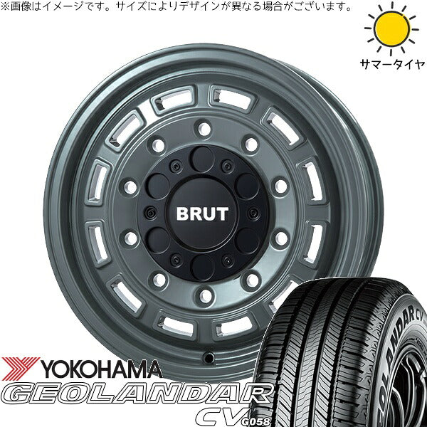 ヨコハマタイヤ ジオランダーCV G058 215/70R16 ＋ ブルート BR-70 アーバンカーキ 16インチ 6.5J +38 6H139.7P サマー・ホイール4本セット。1枚目。