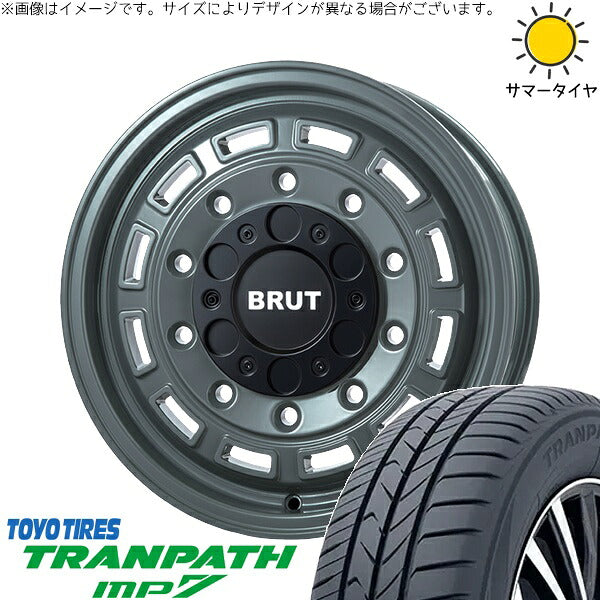 トーヨータイヤ トランパス MP7 215/70R16 ＋ ブルート BR-70 アーバンカーキ 16インチ 6.5J +38 6H139.7P サマー・ホイール4本セット。1枚目。