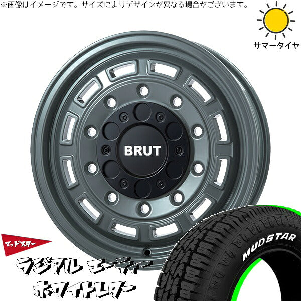 マッドスター ラジアルAT 215/65R16 ＋ ブルート BR-70 アーバンカーキ 16インチ 6.5J +38 6H139.7P サマー・ホイール4本セット。1枚目。