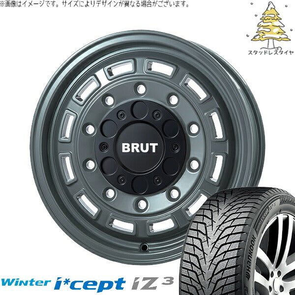 ハンコック ウィンターアイセプト IZ3 W636 215/65R16 ＋ ブルート BR-70 アーバンカーキ 16インチ 6.5J +38 6H139.7P スタッドレス・ホイール4本セット。1枚目。