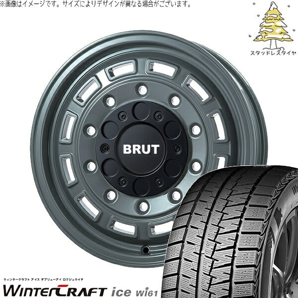 クムホ ウィンタークラフト アイス Wi61 215/65R16 ＋ ブルート BR-70 アーバンカーキ 16インチ 6.5J +38 6H139.7P スタッドレス・ホイール4本セット。1枚目。