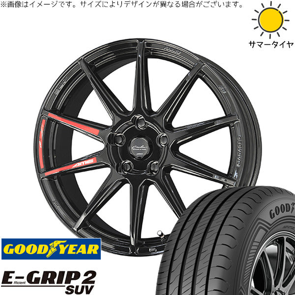 グッドイヤー エフィシェントグリップ2 SUV 225/65R17 ＋ サーキュラー C10R グロスブラック 17インチ 7.0J +42 5H114.3P サマー・ホイール4本セット。1枚目。