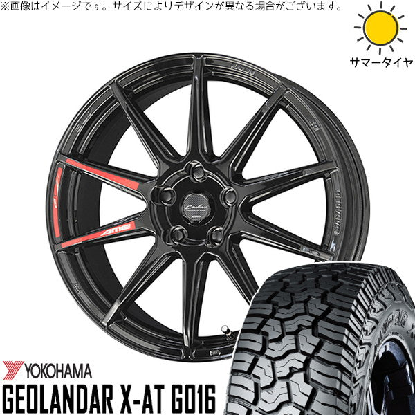 ヨコハマタイヤ ジオランダー X-AT G016 245/65R17 ＋ サーキュラー C10R グロスブラック 17インチ 7.0J +42 5H114.3P サマー・ホイール4本セット。1枚目。