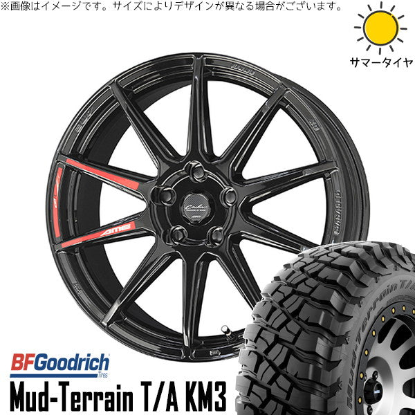 BFグッドリッチ マッドテレーン T/A KM3 245/65R17 ＋ サーキュラー C10R グロスブラック 17インチ 7.0J +42 5H114.3P サマー・ホイール4本セット。1枚目。