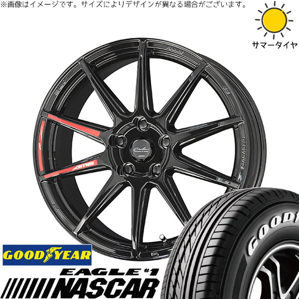 グッドイヤー イーグル ナスカー 215/60R17 ＋ サーキュラー C10R グロスブラック 17インチ 7.0J +53 5H114.3P サマー・ホイール4本セット。1枚目。
