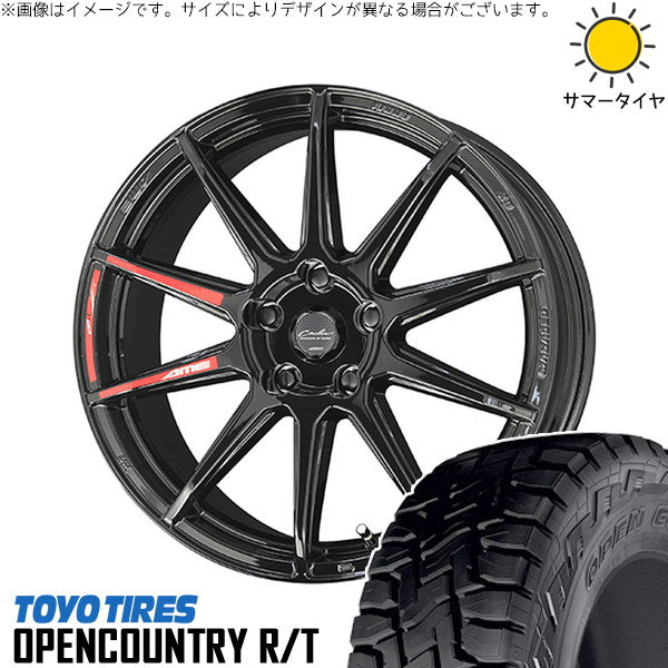 トーヨータイヤ オープンカントリー R/T 225/60R18 ＋ サーキュラー C10R グロスブラック 18インチ 7.0J +48 5H114.3P サマー・ホイール4本セット。1枚目。