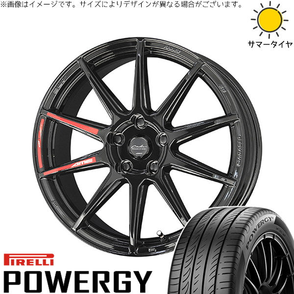 ピレリ パワジー 215/55R17 ＋ サーキュラー C10R グロスブラック 17インチ 7.0J +53 5H114.3P サマー・ホイール4本セット。1枚目。