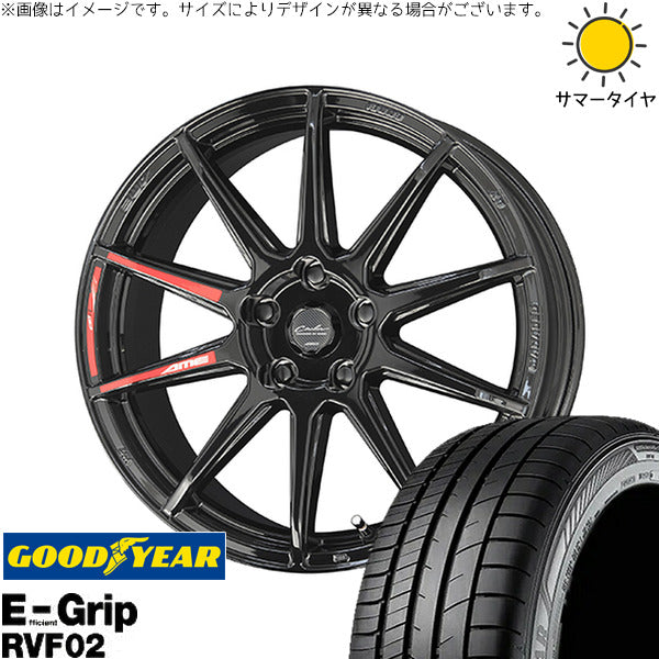 グッドイヤー エフィシェントグリップ RVF02 205/50R17 ＋ サーキュラー C10R グロスブラック 17インチ 7.0J +53 5H114.3P サマー・ホイール4本セット。1枚目。