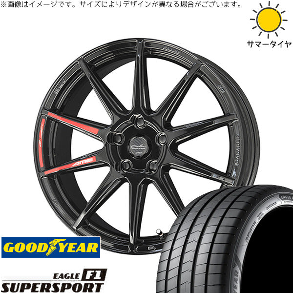 グッドイヤー イーグル F1 スーパースポーツ 225/40R18 ＋ サーキュラー C10R グロスブラック 18インチ 7.0J +48 5H114.3P サマー・ホイール4本セット。1枚目。
