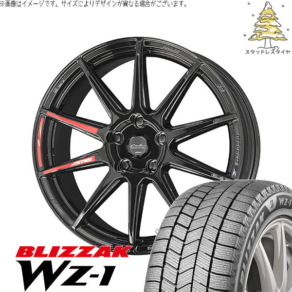 ブリヂストン ブリザック WZ-1 215/45R18 ＋ サーキュラー C10R グロスブラック 18インチ 8.0J +40 5H114.3P スタッドレス・ホイール4本セット。1枚目。