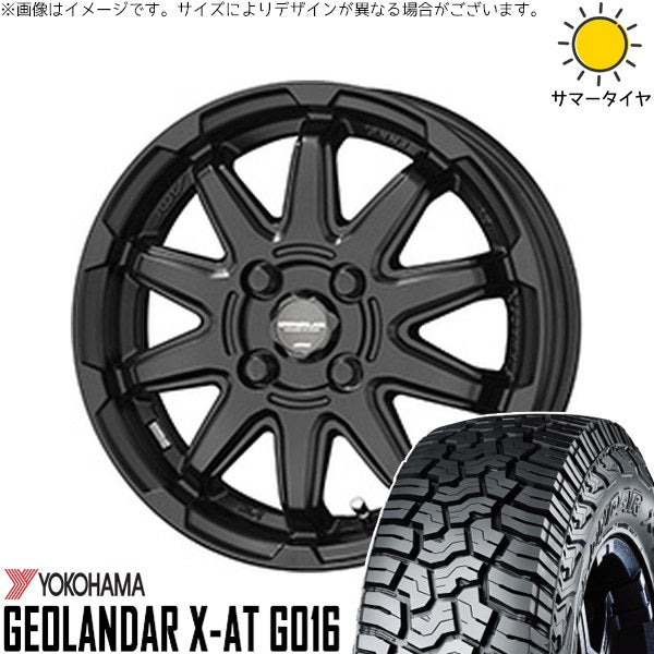 ヨコハマタイヤ ジオランダー X-AT G016 185/60R16 ＋ サーキュラー C10S マットブラック 16インチ 6.0J +40 4H100P サマー・ホイール4本セット。1枚目。