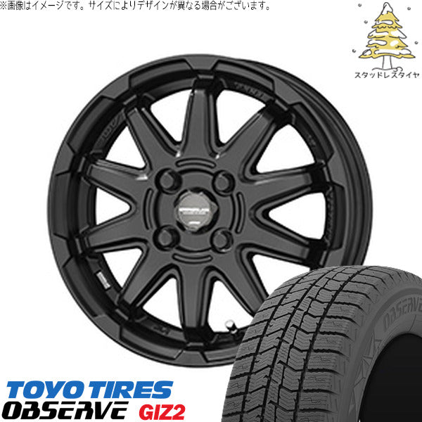 トーヨータイヤ OBSERVE 175/60R16 ＋ サーキュラー C10S マットブラック 16インチ 6.0J +40 4H100P スタッドレス・ホイール4本セット。1枚目。