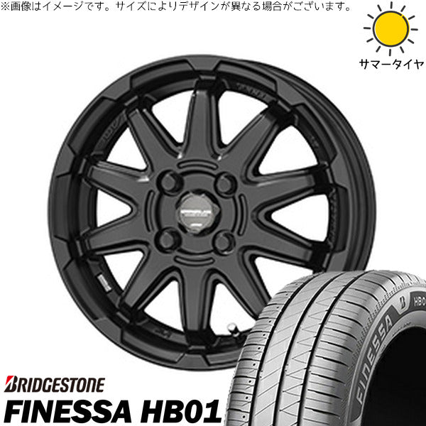 ブリヂストン フィネッサ HB01 175/60R16 ＋ サーキュラー C10S マットブラック 16インチ 6.0J +40 4H100P サマー・ホイール4本セット。1枚目。