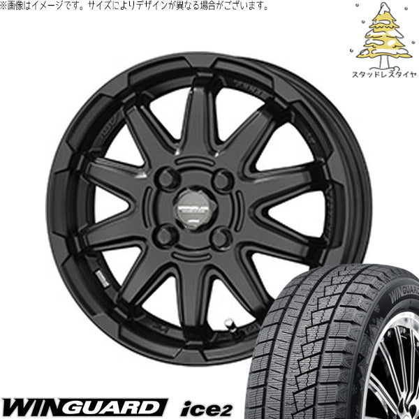 ネクセン ウィンガード アイス2 175/65R15 ＋ サーキュラー C10S マットブラック 15インチ 4.5J +45 4H100P スタッドレス・ホイール4本セット。1枚目。
