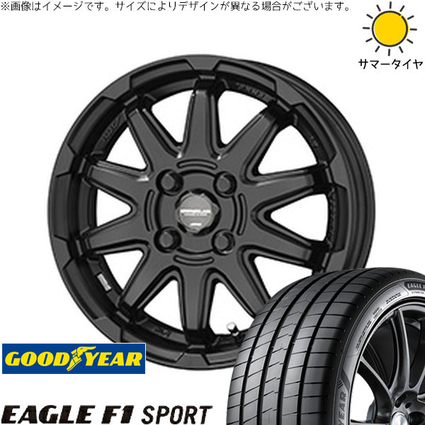 グッドイヤー イーグル F1 スポーツ 205/55R16 ＋ サーキュラー C10S マットブラック 16インチ 6.0J +40 4H100P サマー・ホイール4本セット。1枚目。
