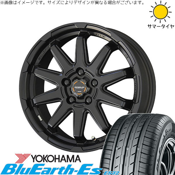 ヨコハマタイヤ ブルーアース ES32 205/65R16 ＋ サーキュラー C10S マットブラック 16インチ 6.5J +38 5H114.3P サマー・ホイール4本セット。1枚目。