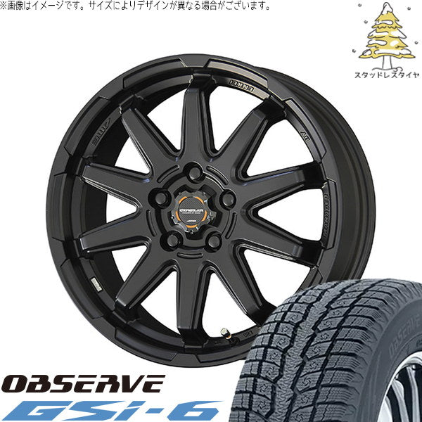 トーヨータイヤ オブザーブ Gsi-6 215/70R16 ＋ サーキュラー C10S マットブラック 16インチ 6.5J +38 5H114.3P スタッドレス・ホイール4本セット。1枚目。