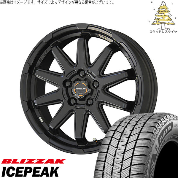 ブリヂストン ブリザック ICEPEAK 215/60R17 ＋ サーキュラー C10S マットブラック 17インチ 7.0J +48 5H114.3P スタッドレス・ホイール4本セット。1枚目。