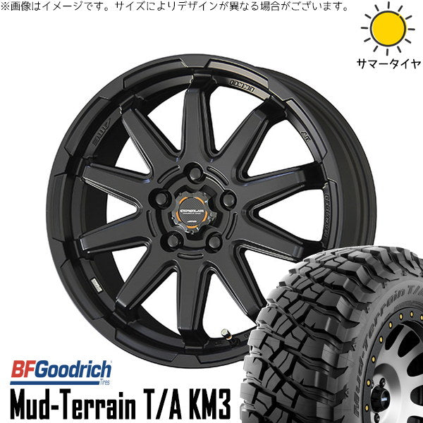 BFグッドリッチ マッドテレーン T/A KM3 245/65R17 ＋ サーキュラー C10S マットブラック 17インチ 7.0J +38 5H114.3P サマー・ホイール4本セット。1枚目。