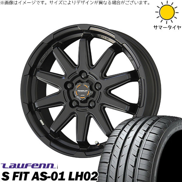 ラウフェン Sフィット AS-01 LH02 225/55R17 ＋ サーキュラー C10S マットブラック 17インチ 7.0J +48 5H114.3P サマー・ホイール4本セット。1枚目。