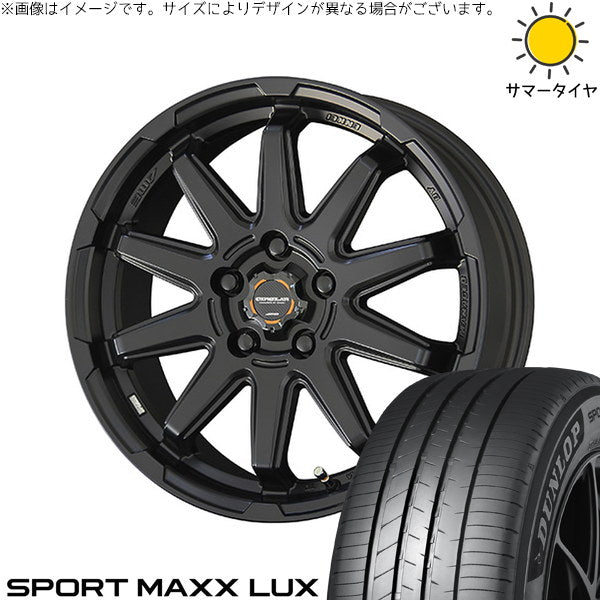ダンロップ スポーツマックス ラックス 215/60R17 ＋ サーキュラー C10S マットブラック 17インチ 7.0J +48 5H114.3P サマー・ホイール4本セット。1枚目。
